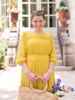 Dainty Jewells Yellow Gathered Waist Maxi Dress